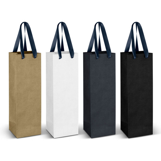 Wine Ribbon Handle Bag Navy